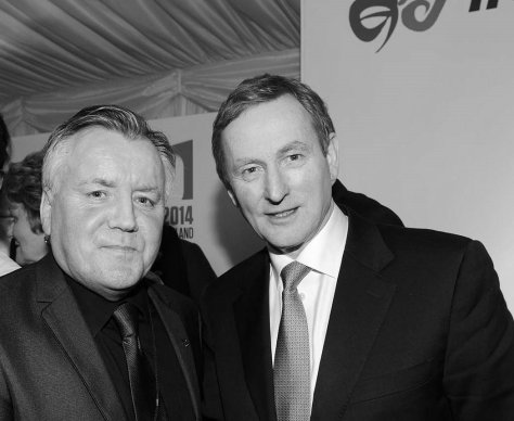Lobbying Taoiseach Enda Kenny on a visit to the UK Gerry Molumby