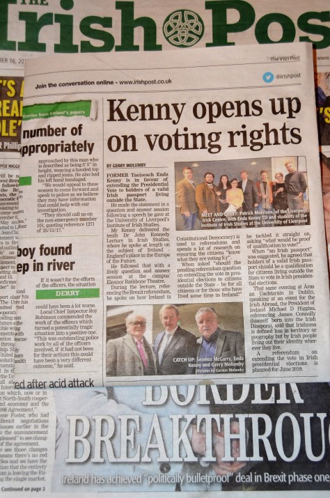 Enda Kenny supports a vote in presidential elecion for all passport holders.jpg