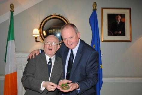 Embassy Reception April 16th for Irish Dancing 2014 John Cullinane author of Irish Dancing in London and Patrick O'Connell OBE. Picture Gerry Molumby