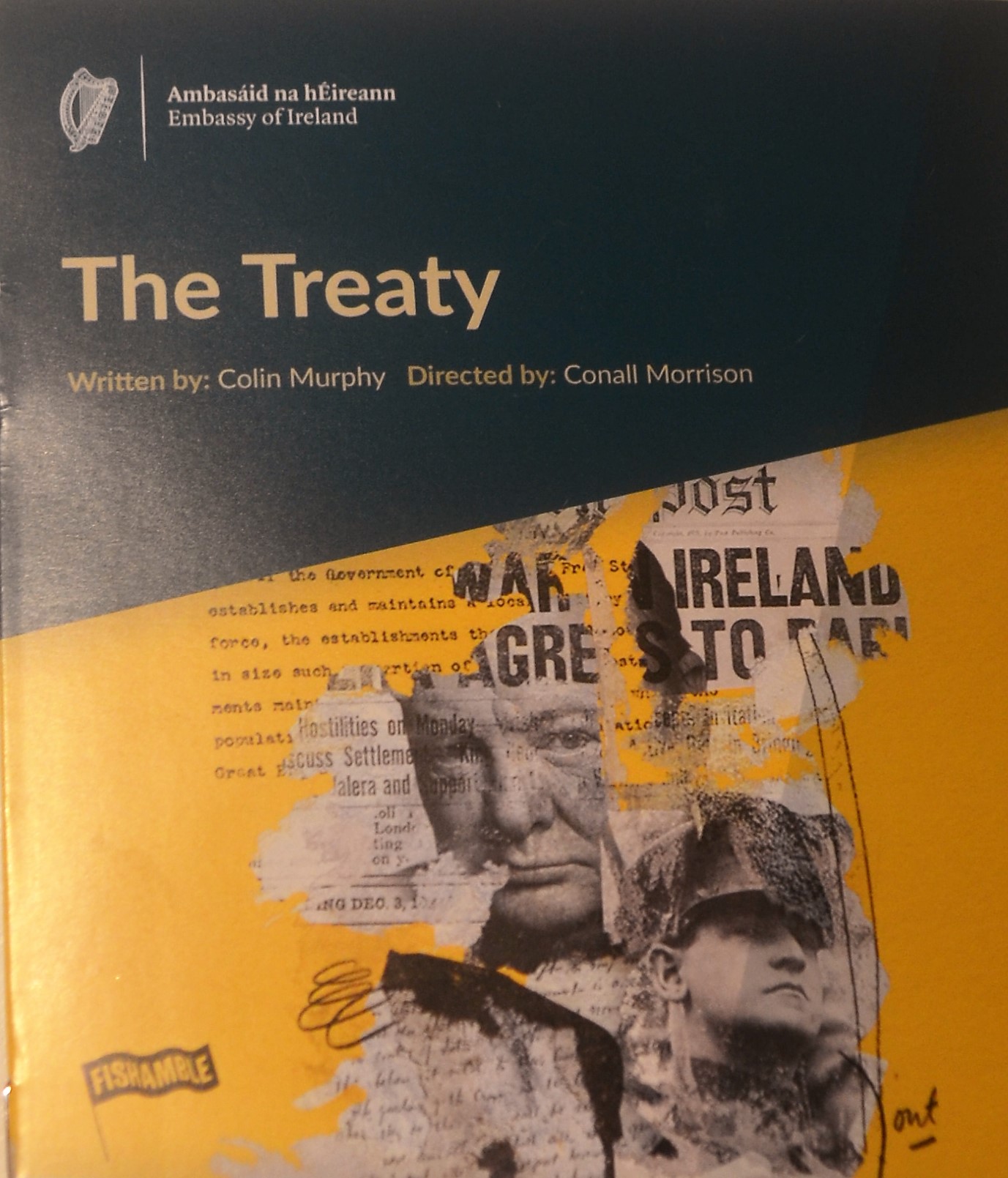 Embassy of Ireland programme December 2nd 2021 for The Treaty